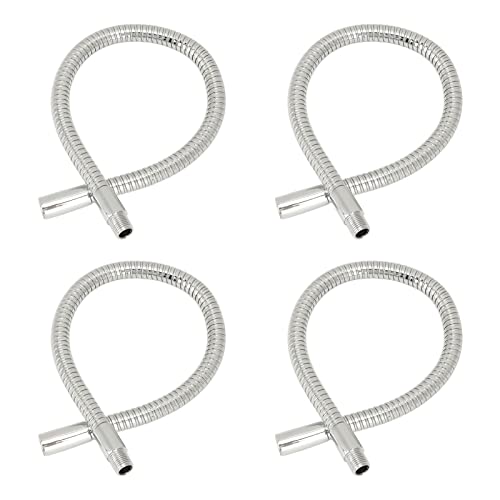 Riuulity Tubo Flexible LED de Cuello de Cisne Cromado 35 Cm Manguera de Lámpara Accesorios Resistentes a la Flexión para Lámpara de Planta, de Pesca Nocturna 4 X Manguera