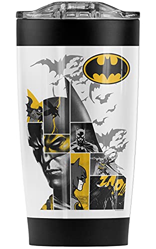 Batman Long Live The Bat Stainless Steel Tumbler 20 oz Coffee Travel Mug/Cup, Vacuum Insulated & Double Wall with Leakproof Sliding Lid | Great for Hot Drinks and Cold Beverages