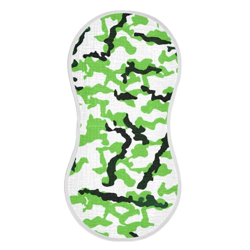 Abstract Camouflage Green Burp Cloths for Babies Burp Rag Cotton Spit Up Rag for Girls Babies2
