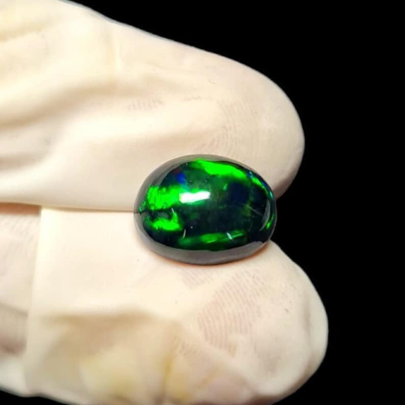 9x11 MM Black Opal Cabochon AAA Quality Black Opal OVAL Cabochon Ethiopian Opal Cabochon Natural welo opal multi fire opal loose Gemstone For Jewelry Making
