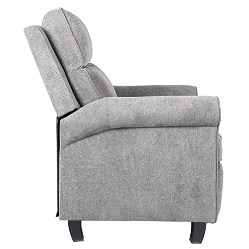 image for Smugdesk Fabric Push Back Single Recliner Chair with Dual Function Foo