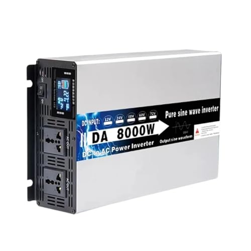 Convertidor Corriente Convertidor De Frecuencia 8000 W CC 12 V 24 V 48 V A CA 220 V 230 V 110 V Banco Energía Solar Transformador Inversor Onda Sinusoidal Pura Convertidor(24V,220V(50HZ)_8000W REMOTE)