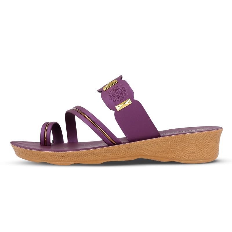 Image of WALKAROO Women's Casual Wedge Sandal|Soft Cushion Footbed&Anti-Slip Outsole,Textured Multi Strap Closure|Stylish,Fashion & comfortable for all day use|W7673