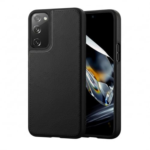 Image of Leather Case for Samsung Galaxy Note 20 Premium Protective Stylish Slim Cover with Shockproof Raised Edges Black