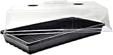 Hydro Crunch 7 inch Propagation Clear Plastic Tall Domes and 1020 Grow Trays (Trays and Domes 10-Pack)