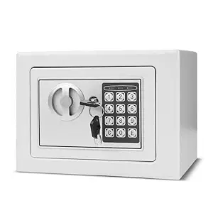 KrissKross Digital Electronic Safe Locker/Box for Home and Office for Jewellery Money Valuables (Light Grey)