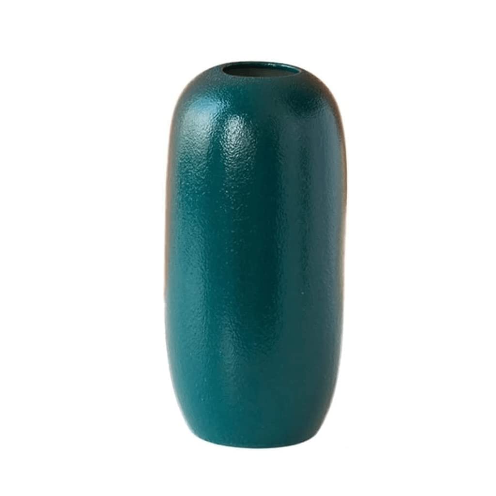AAPIE Vaso di Fiori retrò Vasi in Ceramica per Fiori Vaso Verde Scuro per scrivania Accessori Decorativi per la casa (15,5 x 7,3 cm)