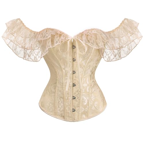 Corset gothique pour femme LEACOOLKEY brodé de haute qualité avec laçage traditionnel