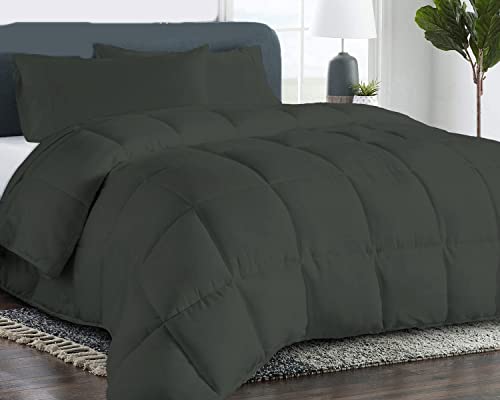 COMERCIAL CANDELA FELPUDOS Y ALFOMBRAS Edredón Nórdico Reversible Colores 350gr Relleno de Fibra Hueca Color (Gris, Cama 150)