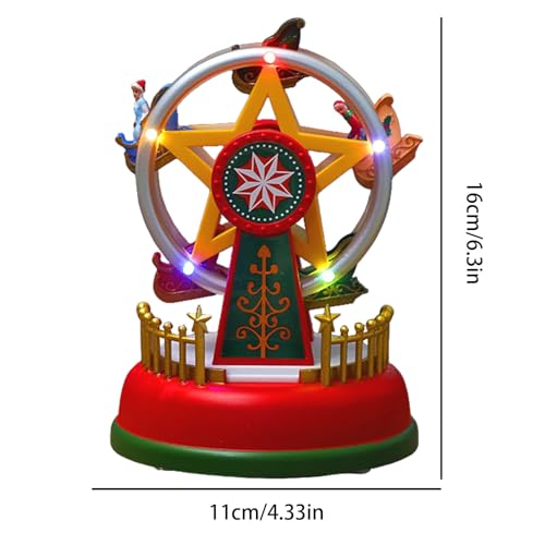 Figurines de Noël lumineuses et musicales pour décorer le salon et le bureau
