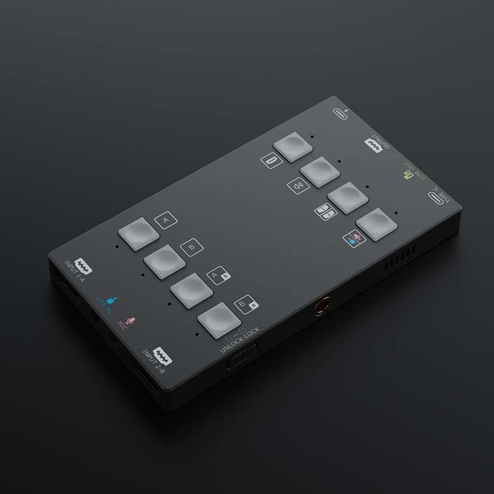 Mixaggio Audio Video Capture H2U Compatibile con Dual 4K -Compatibile Adatto per Console di Videogiochi in Streaming Live