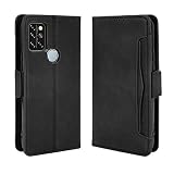 Jiajihua Custodia Compatibile con Umidigi A9 Pro Portafoglio [Doppio slot per schede][Flip Stand][Custodia del telefono][Chiusura magnetica] Black