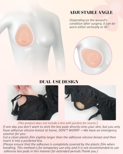 Image of KUMIHO Fake Boobs Silicone Breast Forms for Crossdressers Transgender Cosplay Silicone Breast Female Mastectomy Prosthesis
