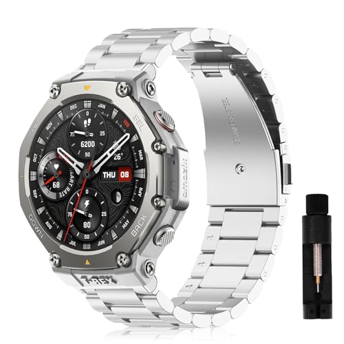 [AiMaoo] �o���h Amazfit T-Rex 3 Pro/T-Rex 3 �Ή� �����o���h �j�����p �����x���g �T�C�Y�����\ �r�W�l�X�� �X�e�����X ������� �����H��t�� Amazfit T-Rex 3 Pro/T-Rex 3 �p (�V���o�[