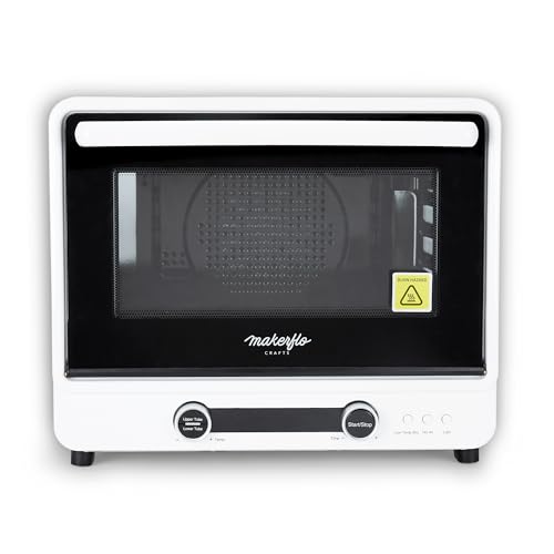 Makerflo 40L Sublimation Oven for Tumblers, Mugs & Bottles – Large Capacity Heat Press Oven with Heat-Resistant Gloves, Wire Shelf, Mesh Tray & Drip Catch Plate, DIY Craft & Small Business Use