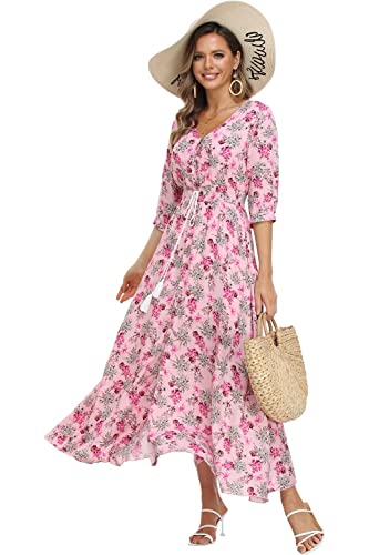 Image of Casual Summer Dresses for Women 2026 Maxi Dress Flowy Bohemian Beach Party