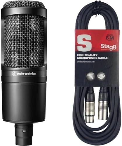 Audio-Technica AT2020 Cardioid Condenser Microphone (XLR connection) for voiceover