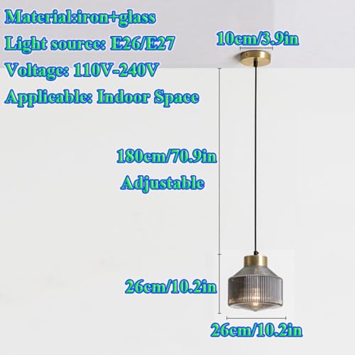 Lampe suspendue en verre de haute qualité avec douille E26 E27 design