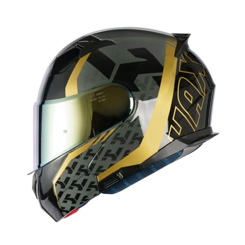 Image of HAX Modular Flip-Up Dual Visor Motorcycle Helmet Adult DOT /ECE Approved