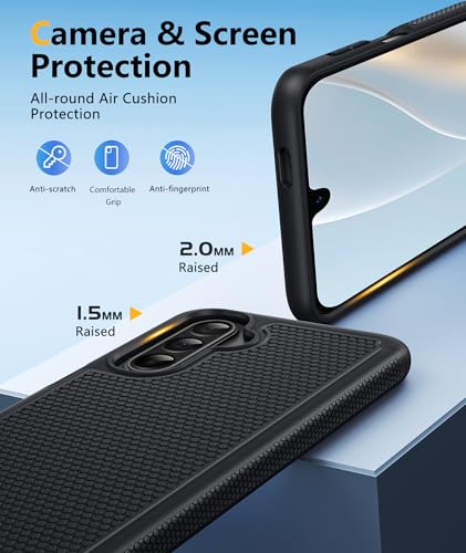Image of FNTCASE for Samsung Galaxy A27-5G Case: Magnetic Phone Cover [Fit for Magsafe] with Screen Protector, Anti-Slip Textured, TPU+PC Dual Layer Shockproof, Military Grade Drop Protection (Black)
