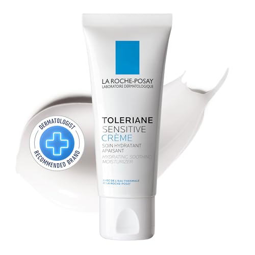 La Roche-Posay Face Moisturizer, Toleriane Sensitive Face Cream with Niacinamide and Ceramides, for Normal to Combination Skin Sensitive Skin, Alcohol Free, Fragrance Free, 40mL (Packaging May Vary)