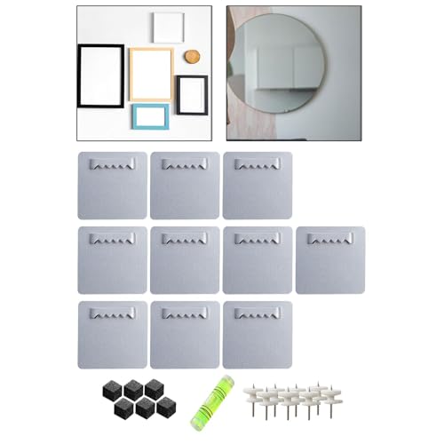 Image of Picture Hangers Set Parts Hardware Multifunctional Decoration Wall Hanging Hooks Photo Frame Hanging for Paintings Artwork, 10pcs