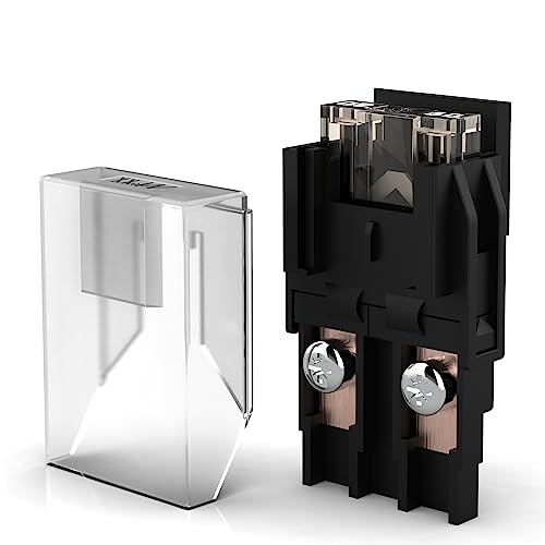 AUPROTEC Porte-fusibles Maxi jusqu'à 100 A avec couvercle de protection et fusible Maxi 80 A Blanc