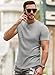 JMIERR Mens Grey Casual T Shirt Muscle Slim Fitted Lightweight Longline Fashion Tees Shirts for Gym Workout, US 40(M)