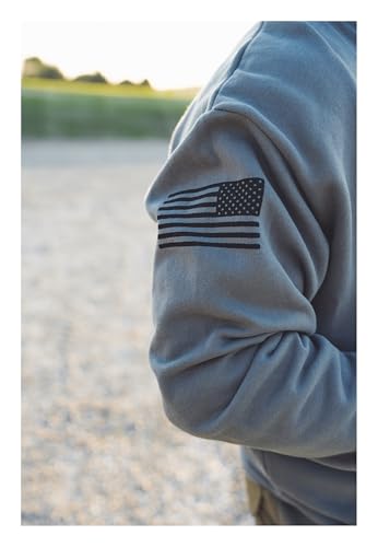 VIKTOS Men's Varsity Cotton/Polyester Midweight Fleece Casual Tactical Hoodie | Boxy Fit with Drop Shoulder Design3