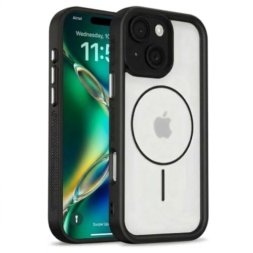 Image of Enflamo Back Cover Case for iPhone 14 Polycarbonate Matte | Ultra Hybrid | Lens Protection & Raised Edges (Black)