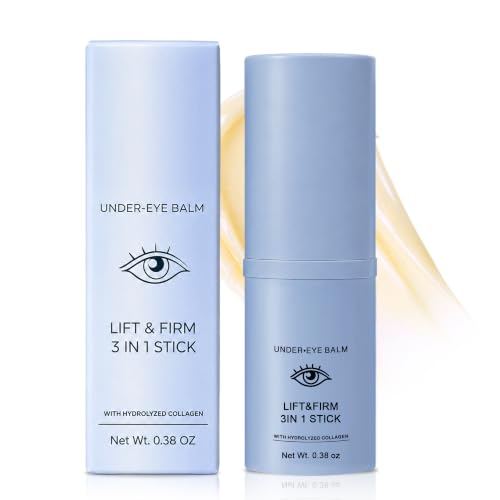 LUXE BEAUTY Under-Eye Balm Stick with PDRN & Collagen Extract Hydrating 3-in-1 Eye Balm for Under-Eye Lips Neck & Smile Lines Daily Moisturizing Skin Care Stick