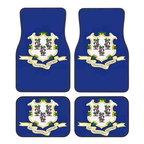 Tapis de sol voiture Connecticut : lot de 4 tapis universels et antidérapants pour auto
