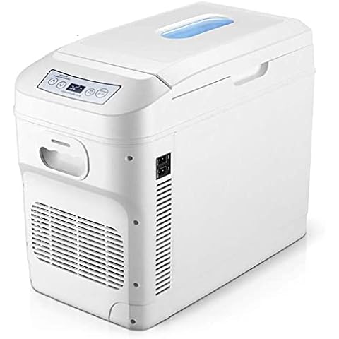 LHZHG 28L Portable Small Refrigerator Car Refrigerator Freezer Vehicle Car Truck RV Boat Mini Electric Cooler for Driving Travel Fishing Outdoor and Home Use 24V/12V/220-240V (Color : White) Cover