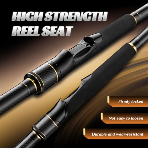 Finesse 3,3 m Kohlefaser Surf Casting Angelrute, ultraleichte hochempfindliche Graphitstange, Salzwasser/Offshore-Surf-Angelrute mit korrosionsbeständigen Führungen – Bild 3
