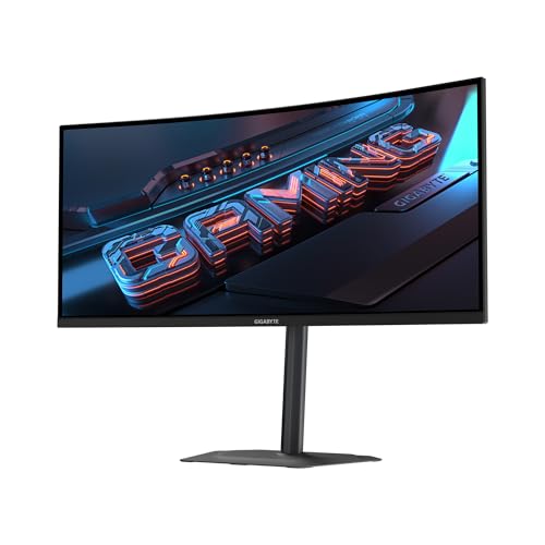 Image of GIGABYTE - G34WQC2-34 inch VA Curved Gaming Monitor - WQHD 3440x1440-200Hz - 1ms GTG - AMD FreeSync Premium - HDMI, DP - Height and Tilt Adjustable - Black