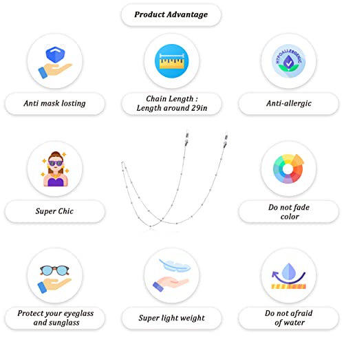 Ciokol Stylish Beads Design Of Sunglasses-Chains, Elegant Eyeglass Lanyards, Eyewear Retainer String Cords For Women Anti-Losting Of Sunglasses-Eyeglass, Fashionable Lanyards Strap… #TOP4