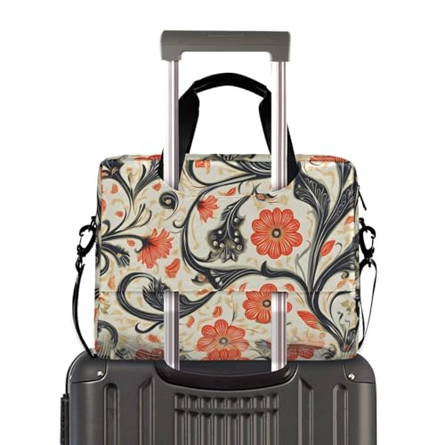 Maletín portátil ALAZA patrón floral paisley amarillo gris miniatura 4