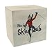 Produktbild Spardose aus Holz mit lustigem Skifahrer-Motiv und Spruch - Für den Skiurlaub als lustiges Geschenk für Skifahrer die etwas Geld für den nächsten Skiurlaub oder die Liftkarte
