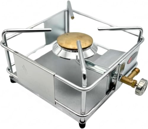 Jaeger Räuchereiprodukte | Gaskocher 2,5 kW für Räucherofen bis 110 cm | mit Schlauch & Druckminderer | präzise regulierbar | Propangas-Brenner | leicht, robust & sofort einsatzbereit