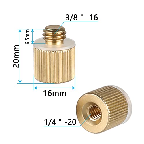 Adaptador roscado 1/4"-20 Hembra a 3/8"-16 Macho (2 unidades) miniatura 2