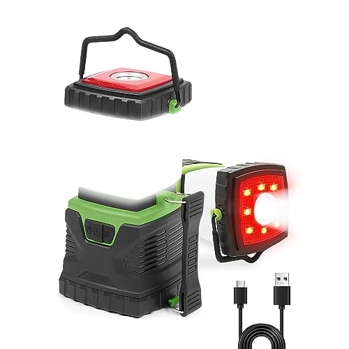 Maxesla 4 in 1 Rechargeable Camping Lantern with Hand Belt, 1600 Lumen LED Camping Lights, 15-20 Hours Long Battery Life, 8 Modes Dimmable Waterproof Tent Light for Camping, Emergency, Hiking, Fishing