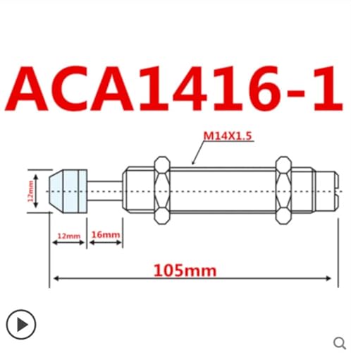 Amortisseur de pression hydraulique ACA1416 contre l'usure des vérins