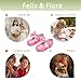 Felix & Flora Toddler Girls Hot Pink Dress Shoes Size 9 Flower Girl Mary Jane Ballet Flats for Wedding Party