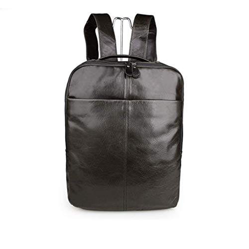 Leather Backpack Vintage Leather Brown Backpack Vegan Travel College for Women and Men(D)