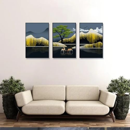 TONGYINLI affiche murale sur toile colorée 40x60cm peinture arc-en-ciel