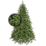 Excellent Trees LED Ulvik 180 cm mit Beleuchtung Künstlicher Weihnachtsbaum Tannenbaum Christbaum grün, 350 Lämpchen beleuchtet
