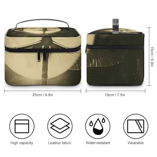 Foldable Travel Luggage Bag for Men And Women, Dry And Wet Separation Portable Travel Luggage Bag, Dragonfly And Moon Printed Waterproof Sports Luggage Bag, Fitness Bag2