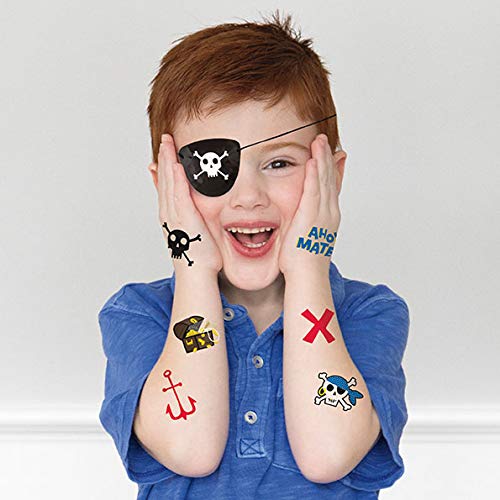 Unique Party 73847 Pirate Plastic Eye Patches | Black | 8 Pcs