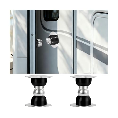Zpana 2PCS Magnetic Door Holder for RV, Strong Magnetic Vehicle Door Stopper to Keep Open, Camper Baggage Catch Latch Accessories, Universal for Travel Trailer Motor Home Cargo Trailer (59MM/Black)