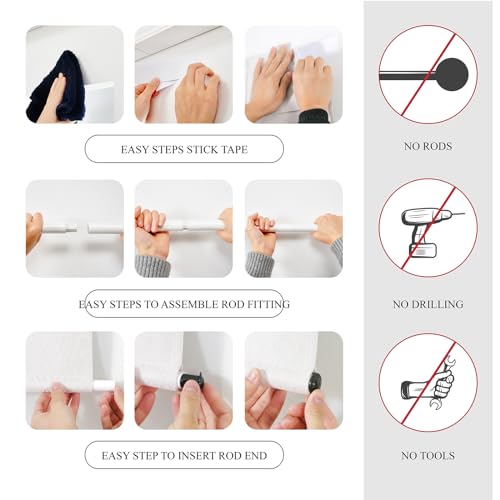 Wdfour 001 Triple Layers,Uv Protect, 100% Light Block, Multi-Use, No Noise, Easy Installed Door Curtains, Adjustable Roller Shade thumb #1